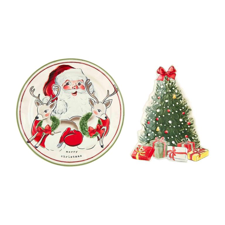 Vintage Christmas Platter Set Ganas Pecan Company Christmas Platter Set