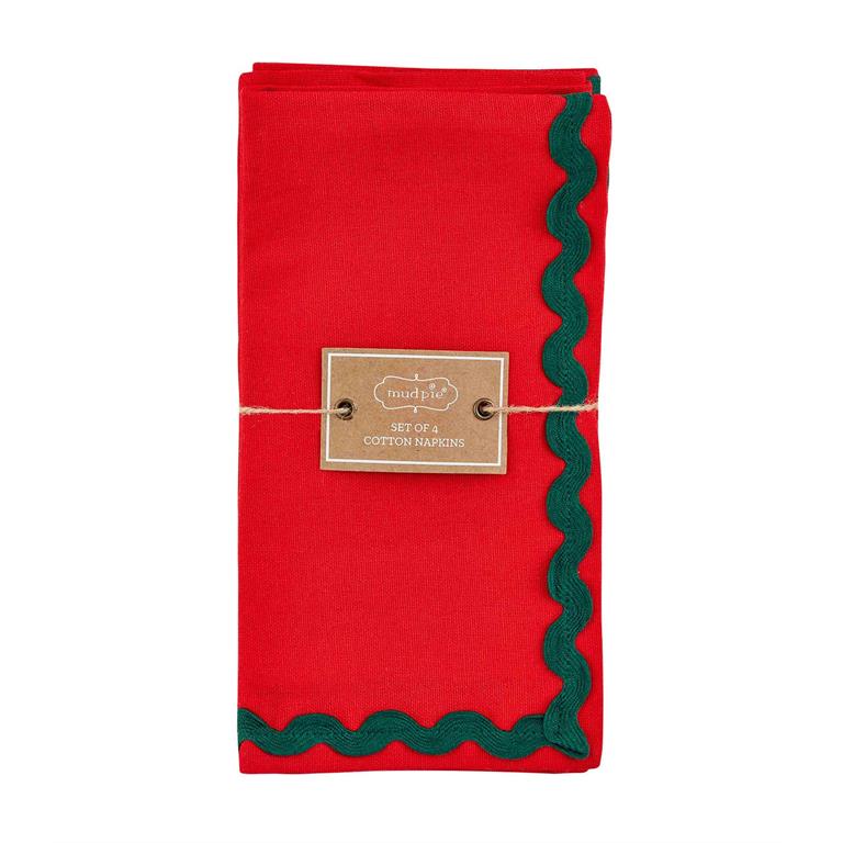 Christmas Ric Rac Napkin Sets – Ganas Pecan Company