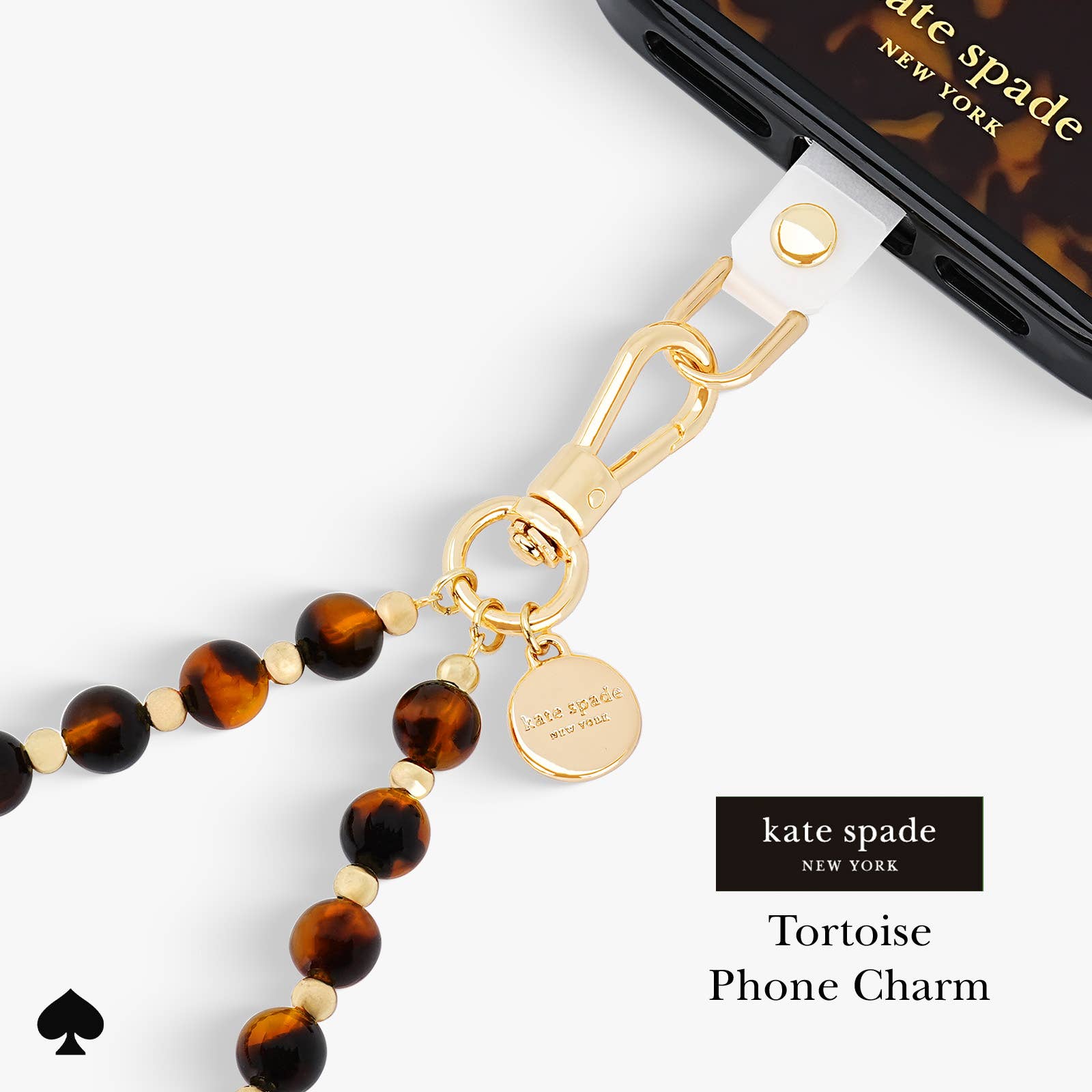 Case-Mate - Kate spade new york Tortoise Phone Charm Ganas Pecan Company Case-Mate - Kate spade new york Tortoise Phone Charm Ganas Pecan Company