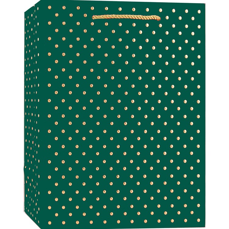 Gold Swiss Dots-Evergreen Tote Bag-Medium