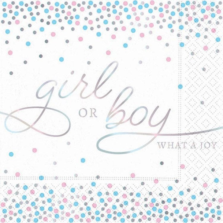 Baby Confetti-Girl or Boy Napkin-Luncheon