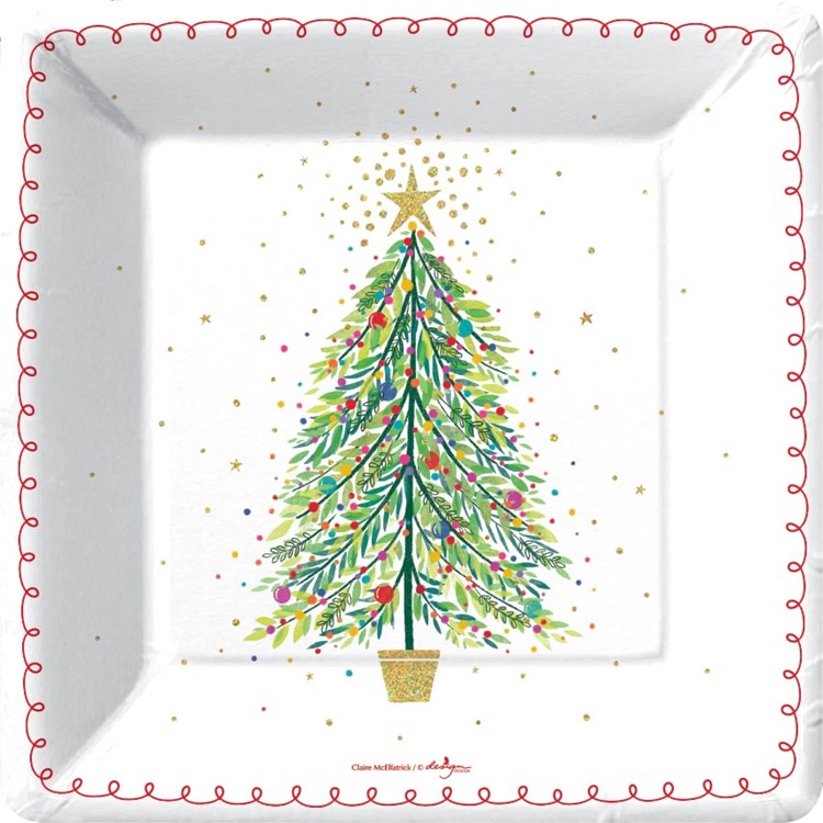 Christmas Tree Magic Plate-Dinner-Square