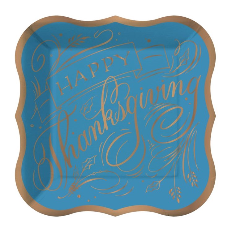 Thanksgiving Elegance Plate-Dinner-Shaped