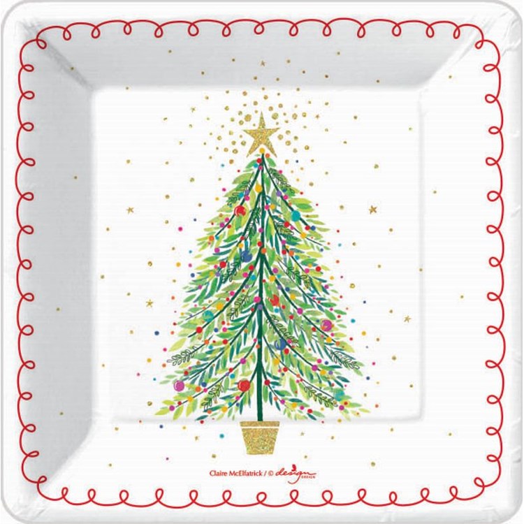 Christmas Tree Magic Plate-Dessert-Square