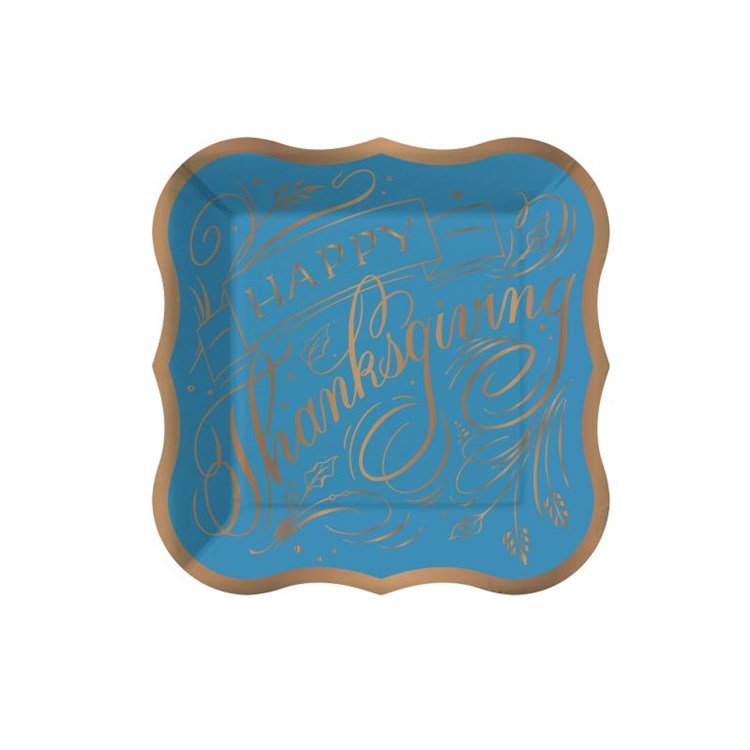 Thanksgiving Elegance Plate-Dessert-Shaped