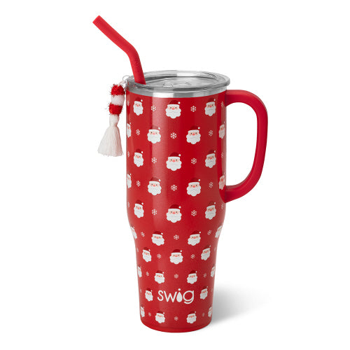 Christmas Swirly Straw Tumbler - Santa ❉ Outlet Widely Prevalent