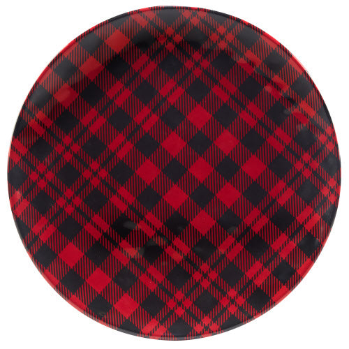 Red Buffalo Plaid Melamine Round Platter – Ganas Pecan Company